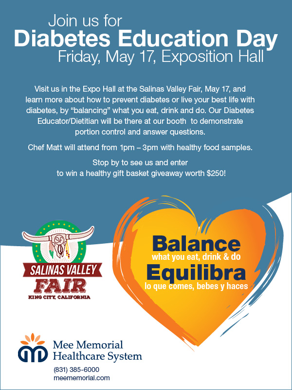 Join us for Diabetes Education Day Saturday May 17th