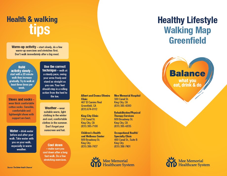 healthy lifestyle walking map greenfield