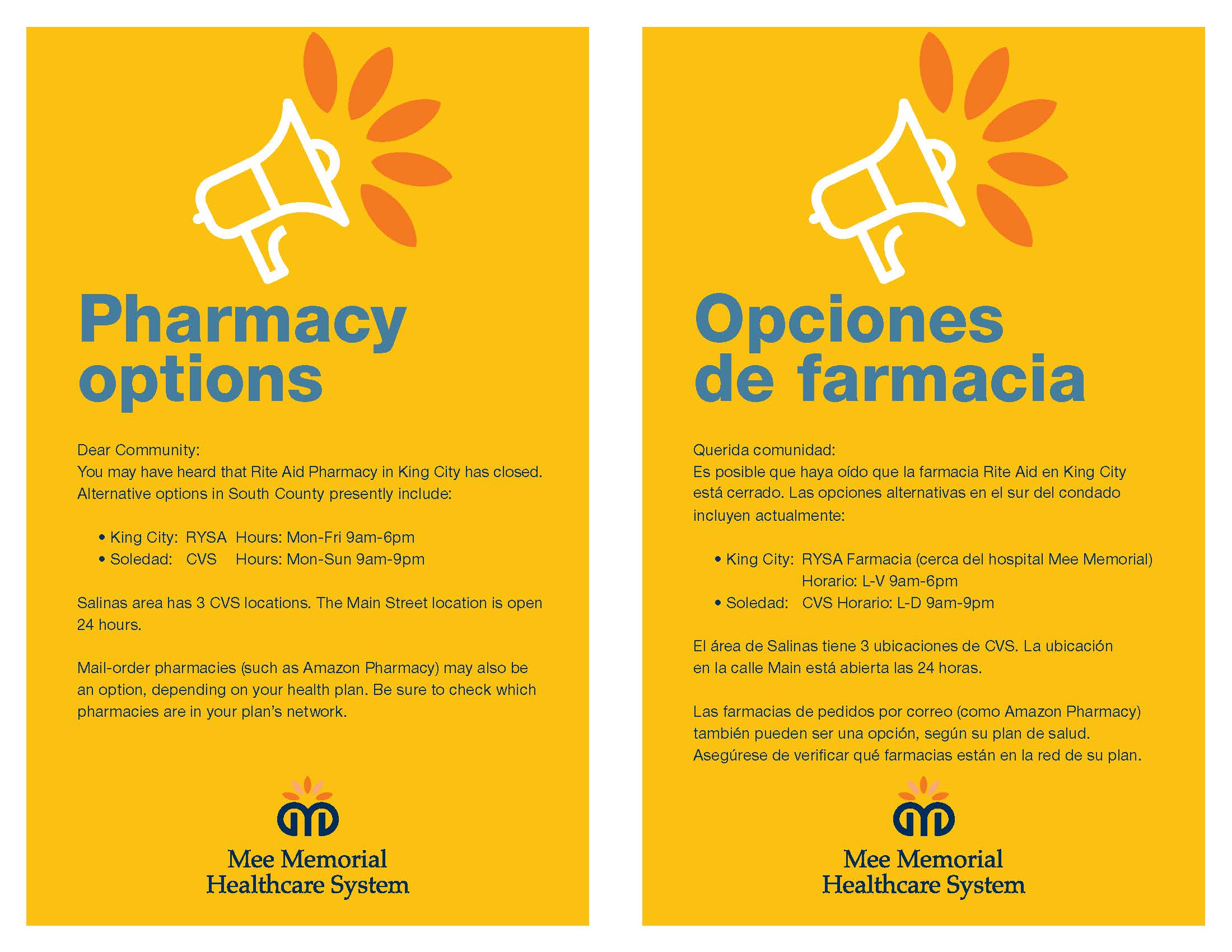 Pharmacy options