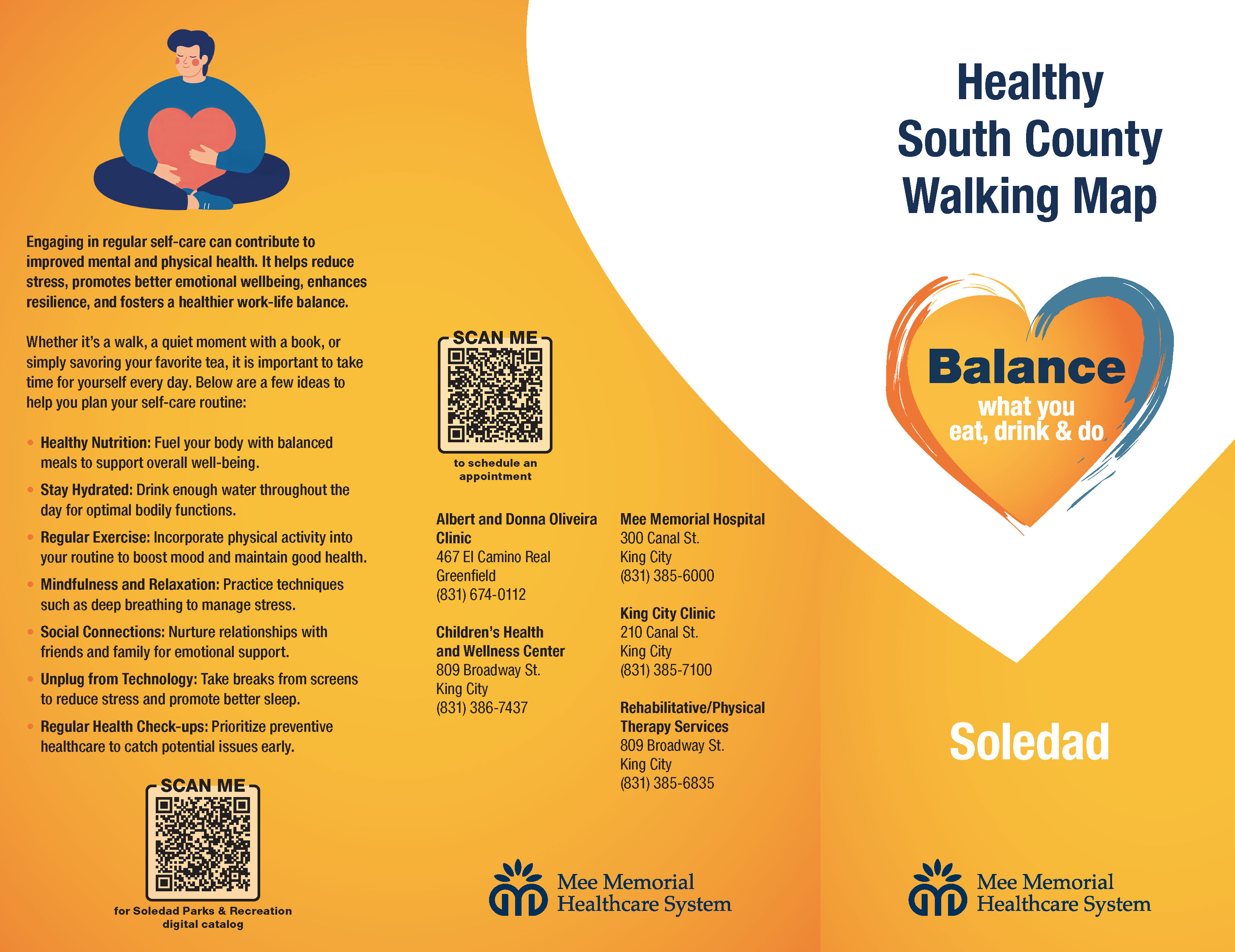 healthy south county walking map
