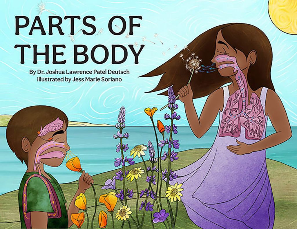 Joshua Deutsch has created 10 children’s books, including “Parts of the Body” (above), designed for free distribution in farmworker communities.
